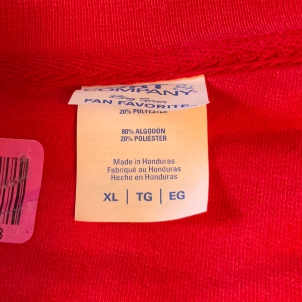 Port and Company Red Sweater with Green Holiday Design - Picture 7 of 8